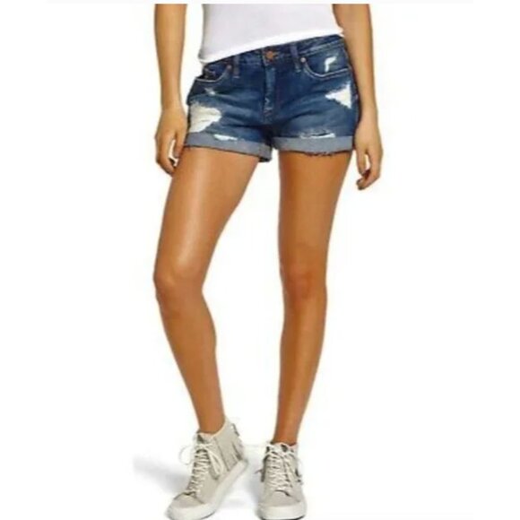 BLANKNYC Fulton RollUp Denim Cuttoff Shorts Distressed Sizes 24 25 27 28 31 Boho - Picture 1 of 14